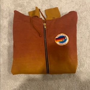 Aviator Nation Ombré Orange Zip Up